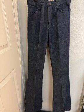 Acne Jeans "The Blue Bell" wide bell high-waisted dark blue denim jean